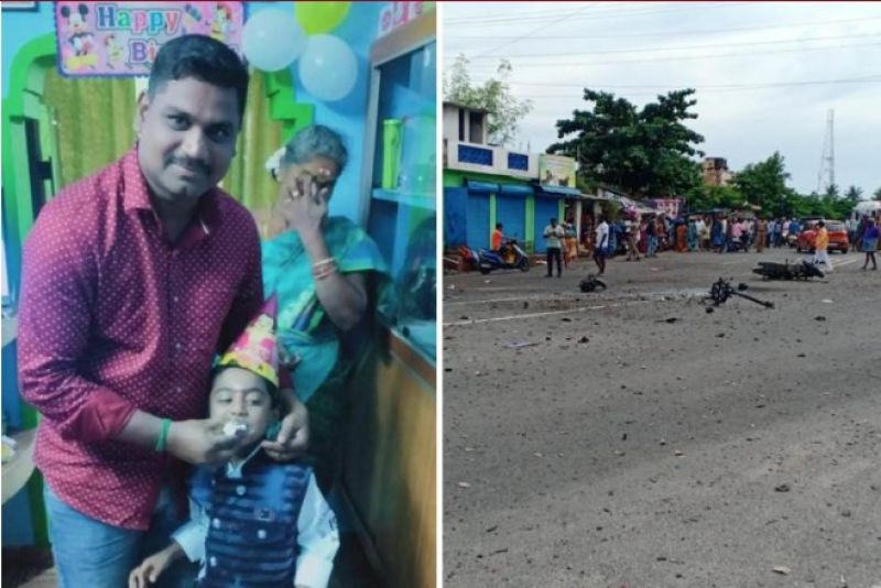 Father and son die after firecrackers loaded on scooter explode
