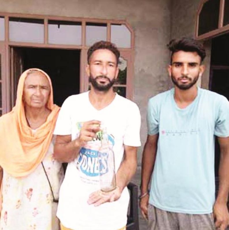 Satnaam waheguru written 150 times in a bottle