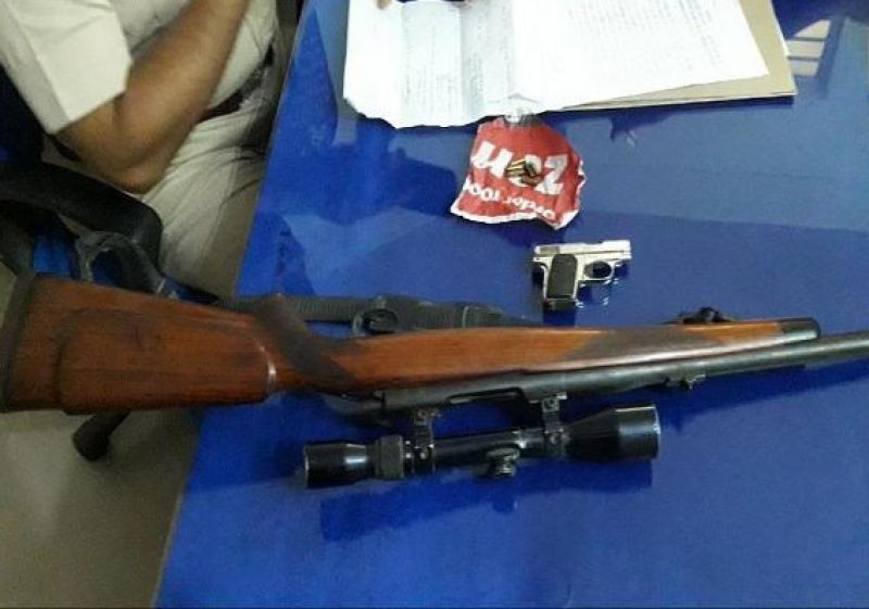 Police seizes the licensed arms, including one pistol, accused Brajesh Thakur