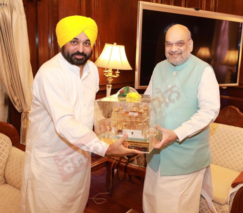Punjab CM Bhagwant Mann meets Amit Shah in Delhi