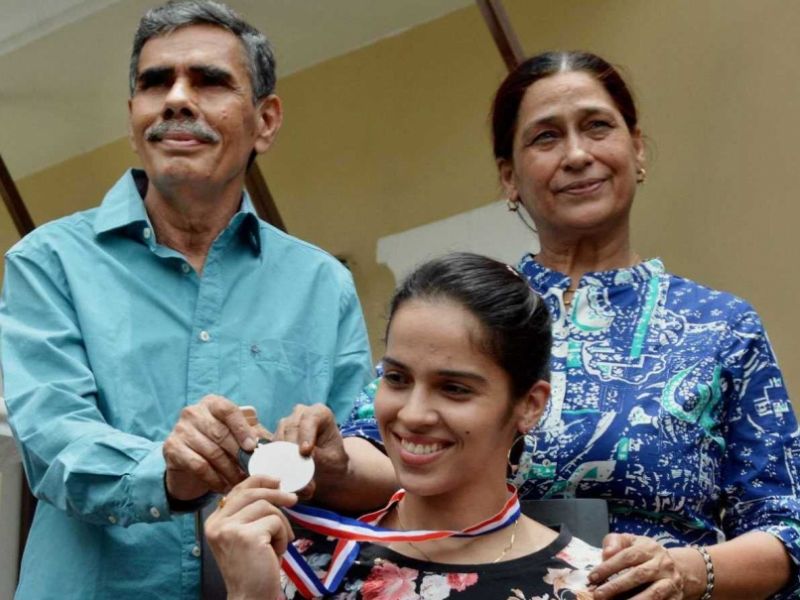 Saina Nehwal with family