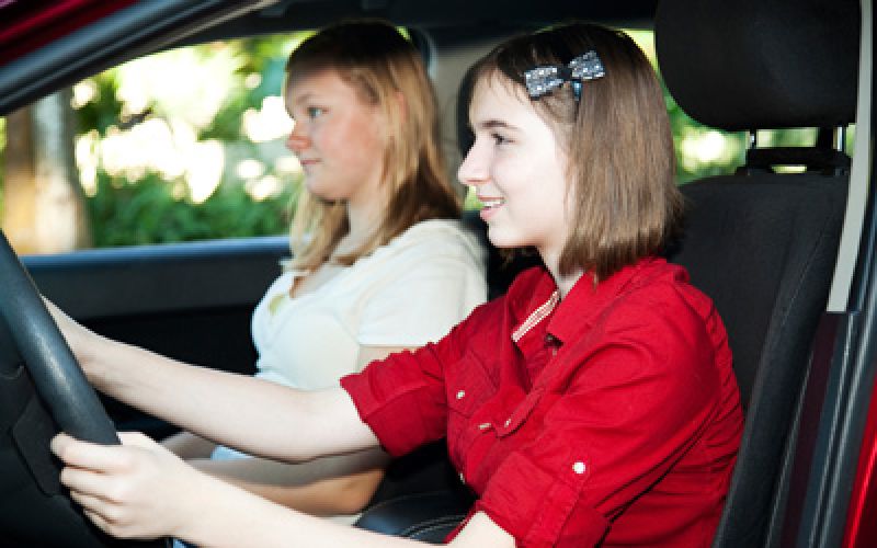 Teenager Driving Car
