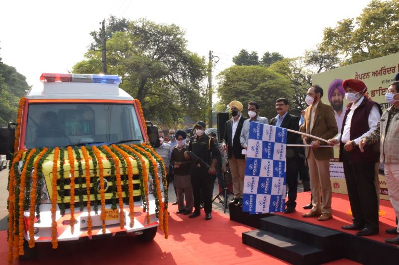 Health Minister Balbir Sidhu flagged off 24 BLS Ambulances