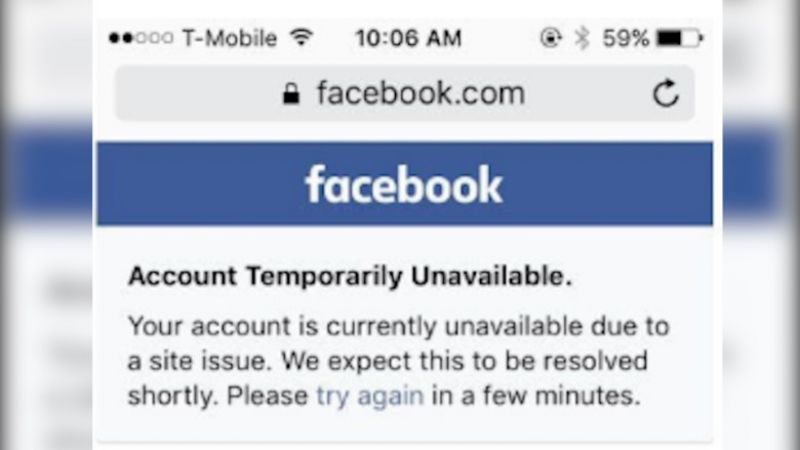 Facebook down