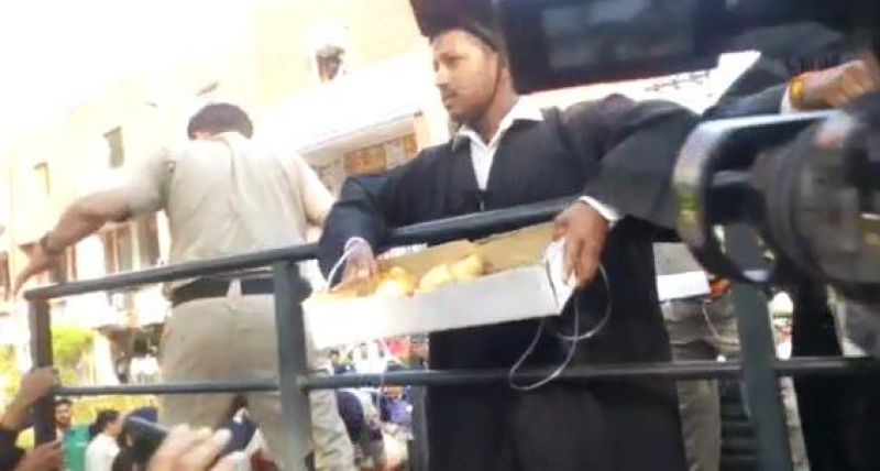 Youth protested against Modi in chandigarh rally