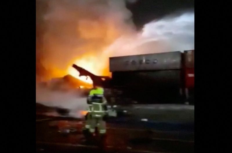 Fire erupts on ship, causing explosion that rocks Dubai