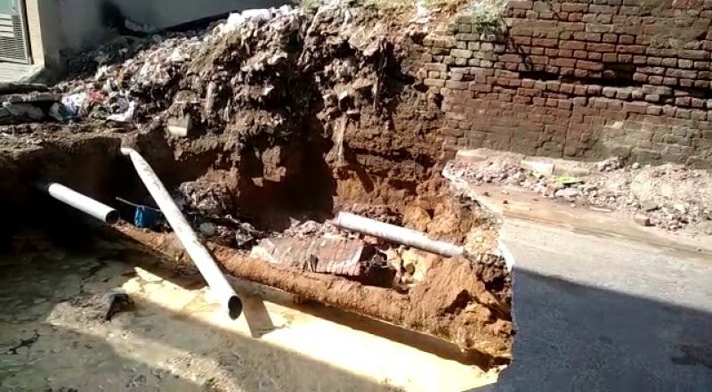 Road Collapsed In Ludhiana