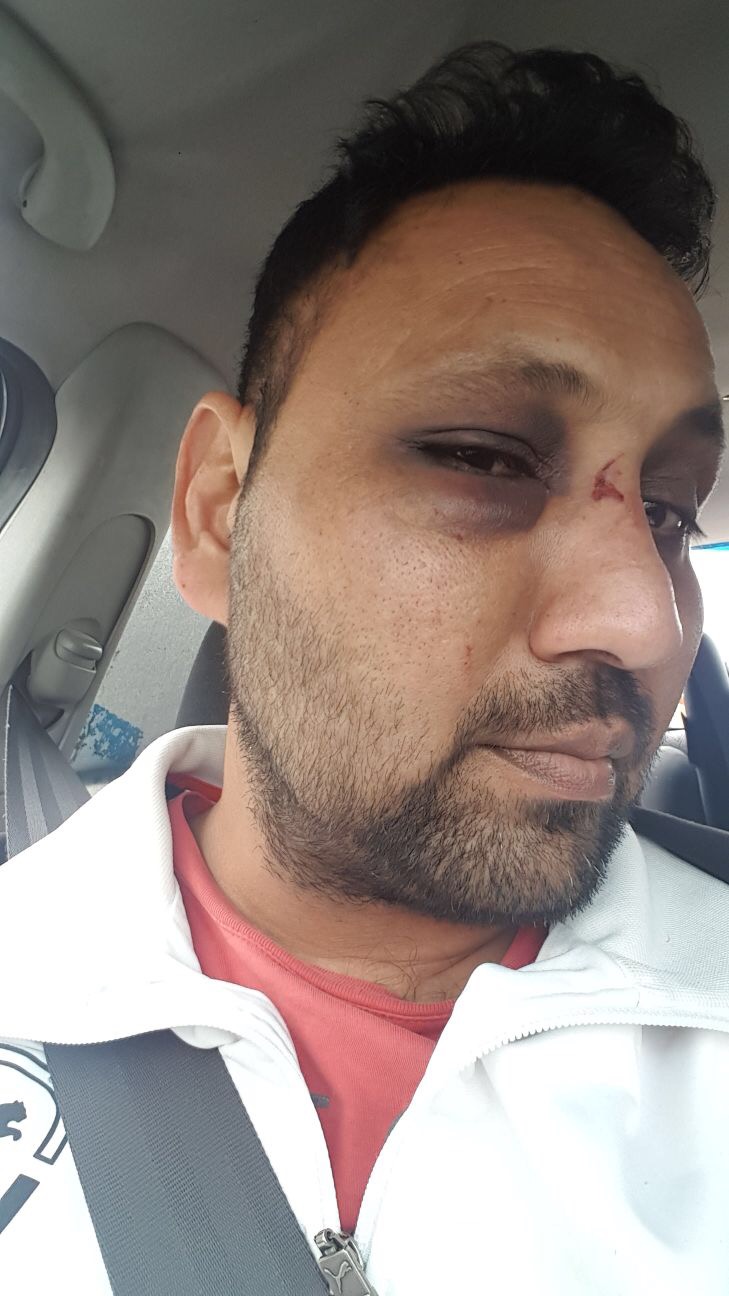 Driver beaten