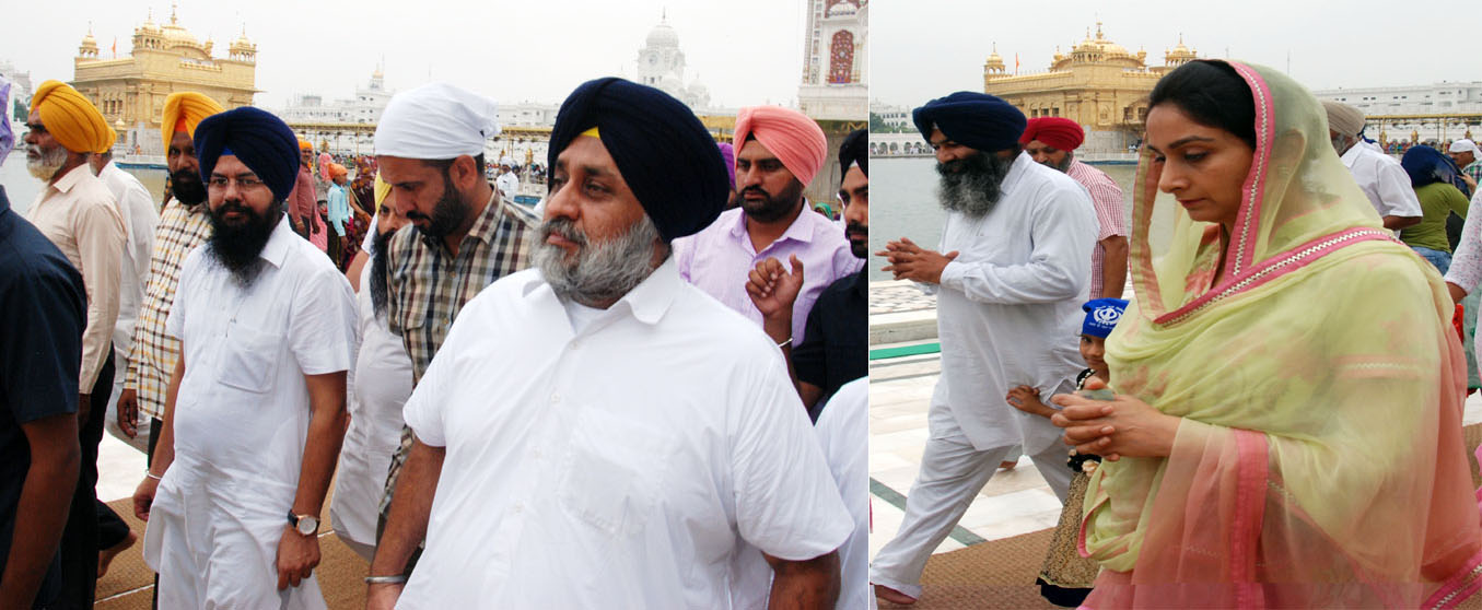 Sukhbir Badal and Harsimrat Badal Sukhbir Badal and Harsimrat Badal